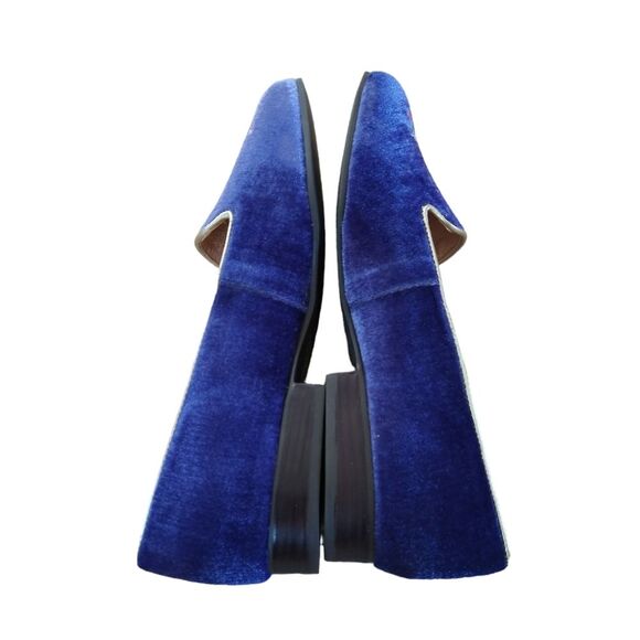 New NWOT Jack Rogers Velvet Slip On Loafers Nautical Sailboat Size 7 1/2 - Picture 6 of 10